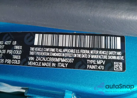 2021 Jeep Renegade Latitude Fwd из США, поврежденный, VIN ZACNJCBB6MPM45357